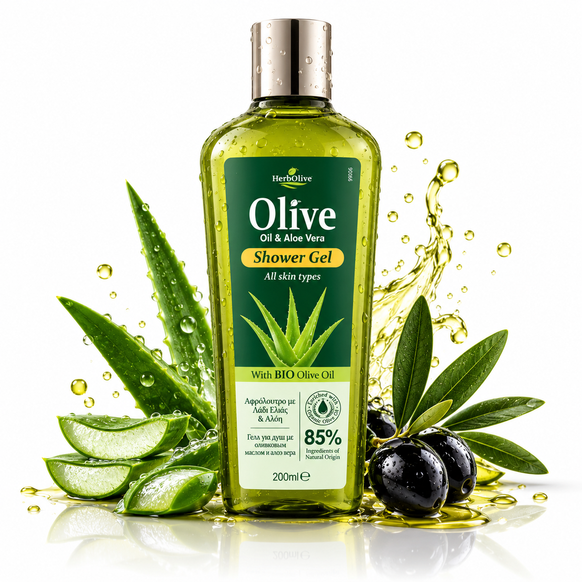 Душ гел за тяло Olive Oil & Aloe Vera 200ml